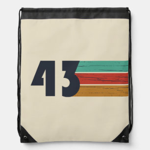 Born in 1943 vintage birthday gift drawstring bag