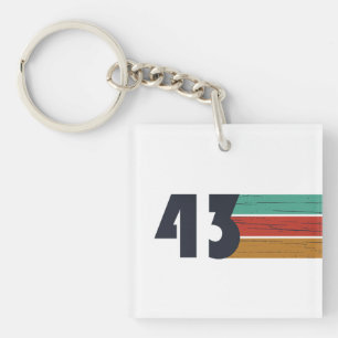 born in 1943 vintage birthday keychain