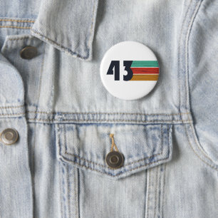 Born in 1943 vintage birthday party gift button