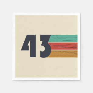 born in 1943 vintage birthday party napkins