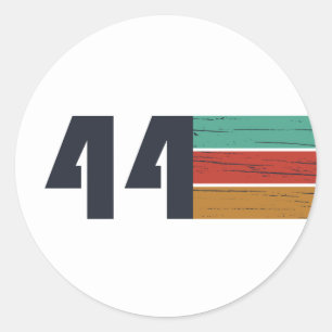 born in 1944 vintage birthday classic round sticker