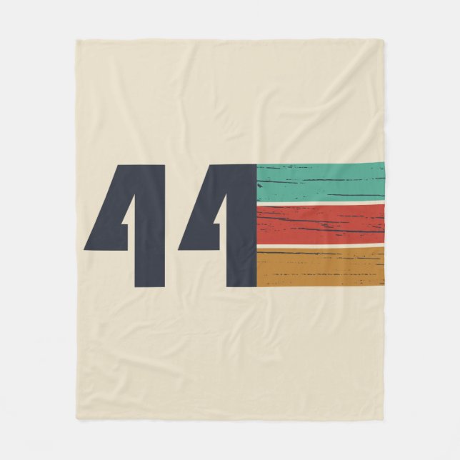 born in 1944 vintage birthday fleece blanket (Front)