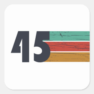 Born in 1945 vintage 80th birthday gifts square sticker