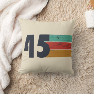 Born in 1945 vintage 80th birthday gifts throw pillow