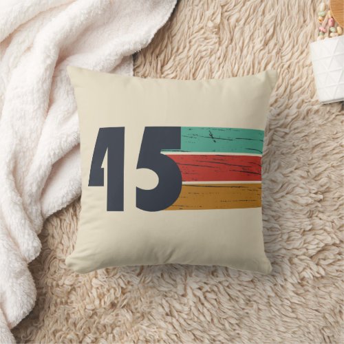 Born in 1945 vintage 80th birthday gifts throw pillow