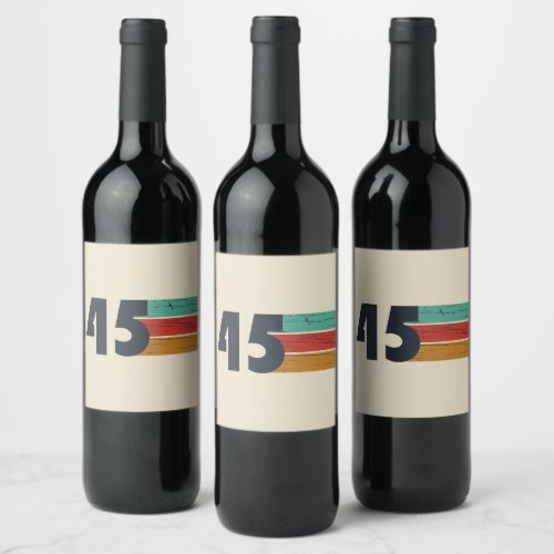 Born in 1945 vintage 80th birthday gifts wine label