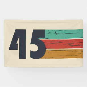 Born in 1945 vintage birthday party banner