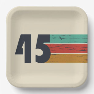 Born in 1945 vintage birthday party paper plates