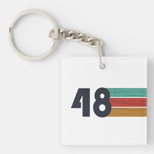 Born in 1948 vintage birthday keychain