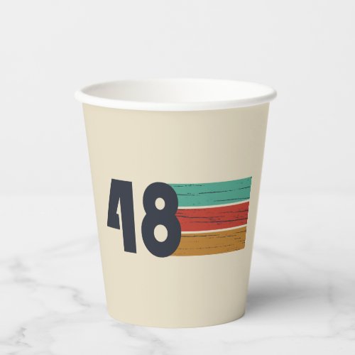 Born in 1948 vintage birthday paper cups