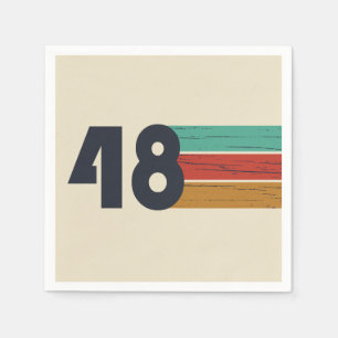 Born in 1948 vintage birthday party napkins