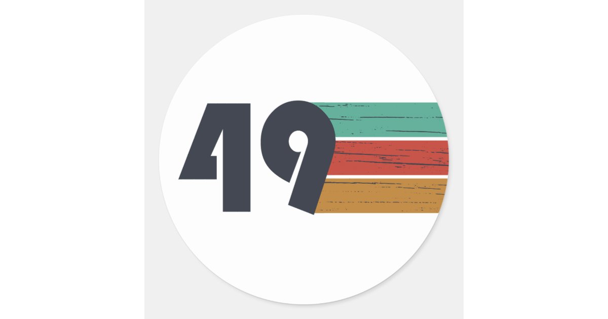 1949 Sticker born in 1949 vintage birthday classic round sticker | Zazzle