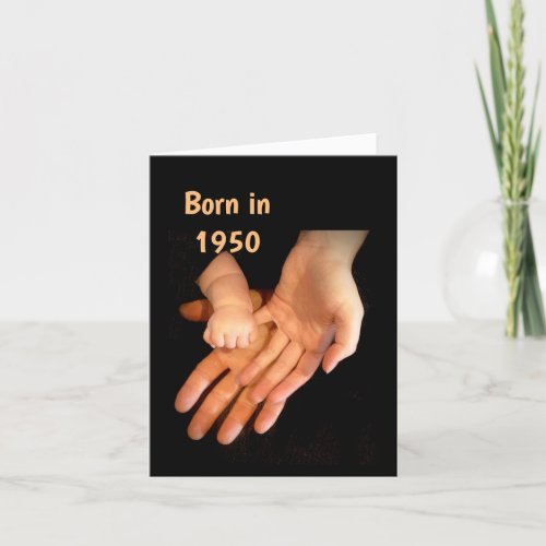 Born in 1950 Birthday fun facts Card