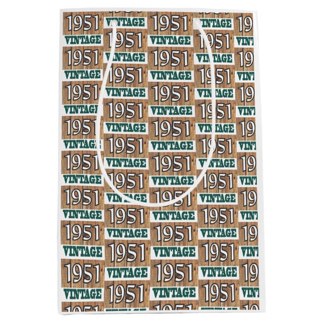 Born in 1951  medium gift bag (Front)