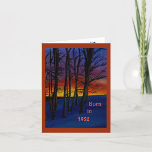 Born in 1952 Birthday Fun Facts Card