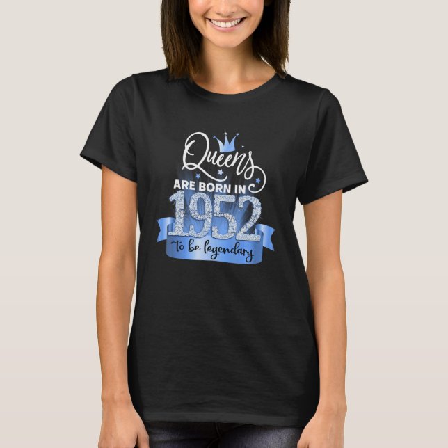 Born in 1952 I Festive Black Blue Party Outfit & A T-Shirt (Front)