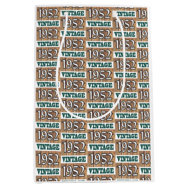 Born in 1952  medium gift bag (Front)