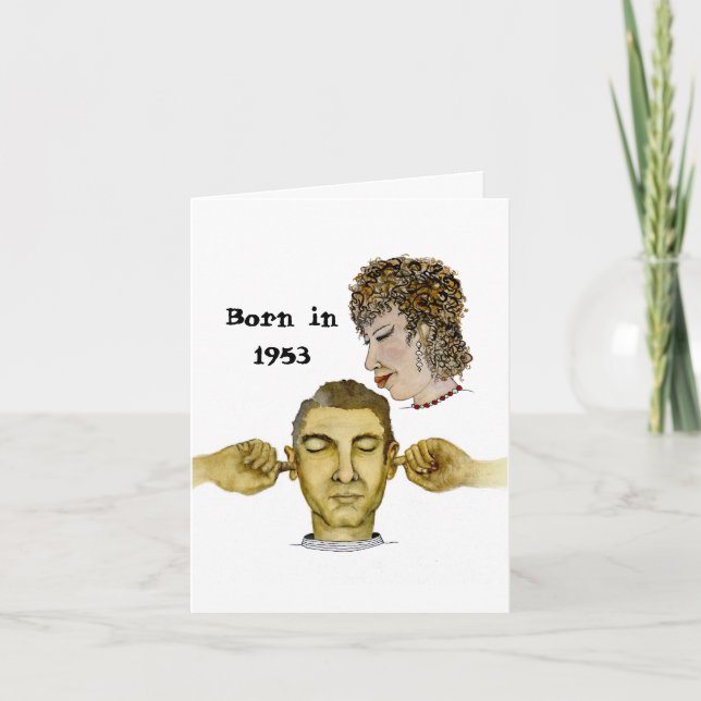 Born in 1953 Birthday fun facts Card (Front)