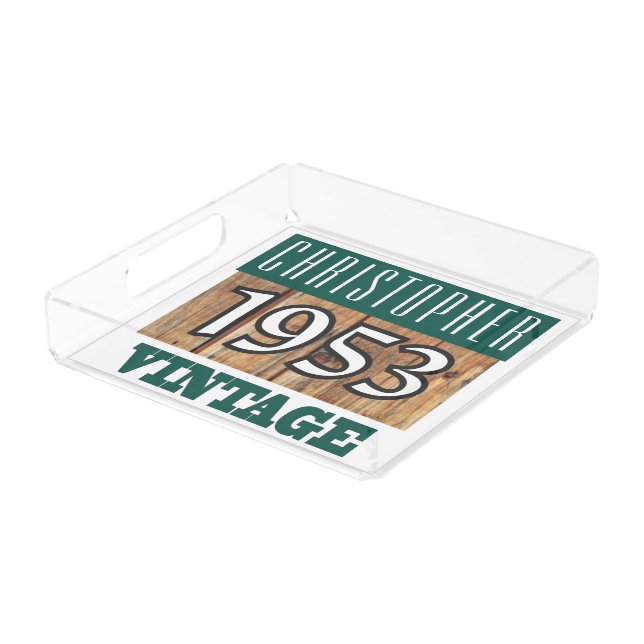 Born in 1953 Vintage Birthday Gift Tray (Angled)