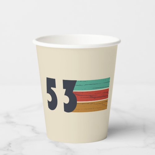 born in 1953 vintage birthday paper cups