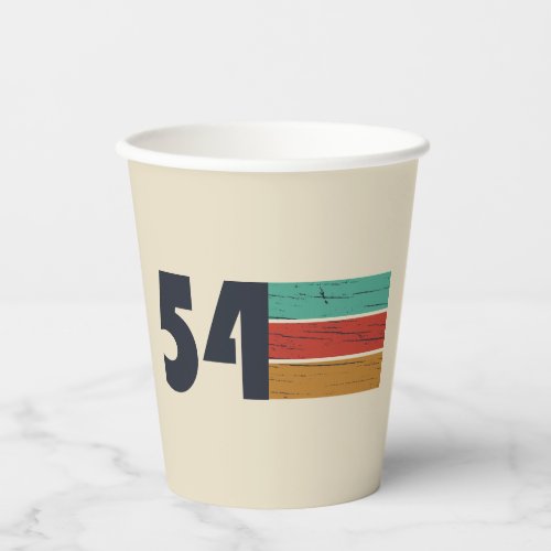 born in 1954 vintage 70th birthday gift paper cups