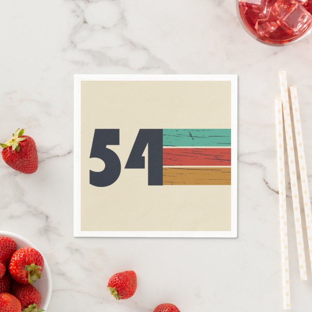 born in 1954 vintage birthday party napkins (Insitu)