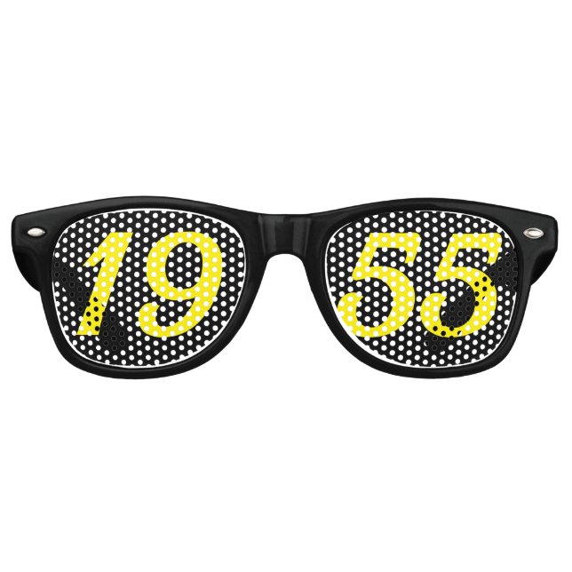 Born in 1955 71st birthday fun shades sunglasses (Front)