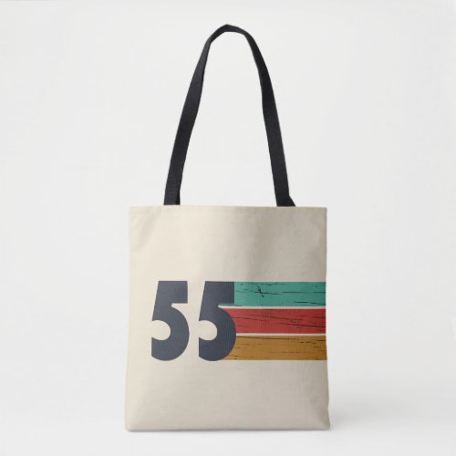 Born in 1955 vintage 70th birthday gift tote bag