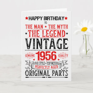 Born in 1956 Birthday the Man the Myth the Legend Card
