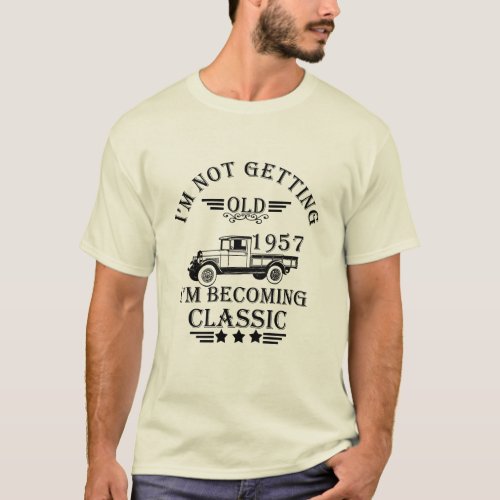 born in 1957 vintage birthday T_Shirt