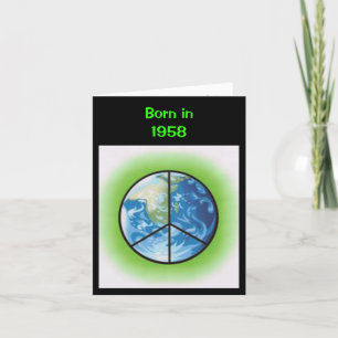 Born in 1958 Birthday Fun Facts Card