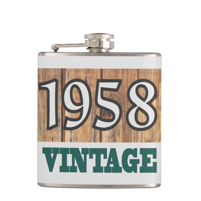 Born in 1958 flask (Front)