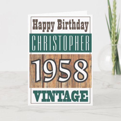 Born in 1958 Greetings Card
