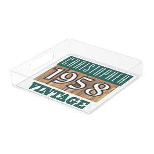 Born in 1958 Vintage Birthday Gift Tray
