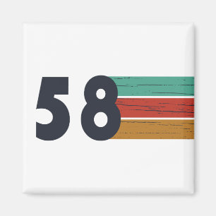 born in 1958 vintage birthday magnet