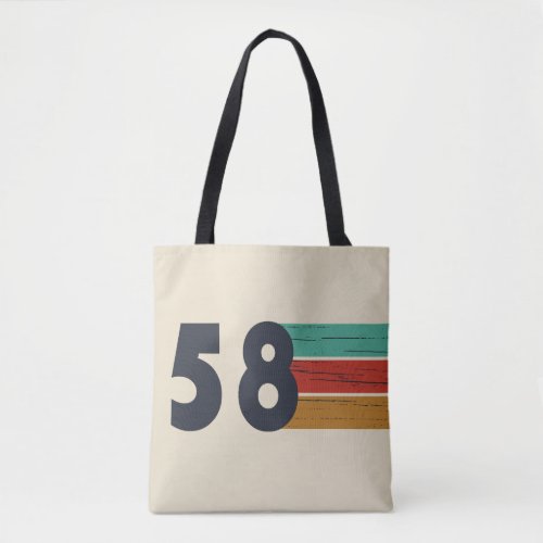 born in 1958 vintage birthday tote bag