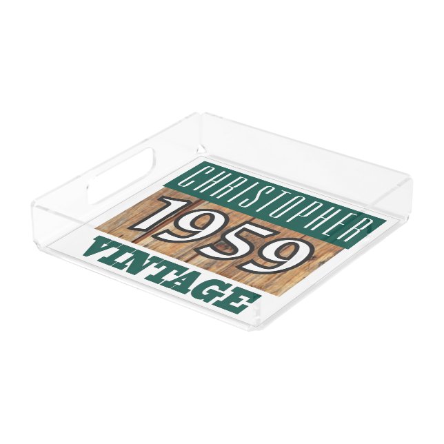 Born in 1959 Vintage Birthday Gift Tray (Angled)