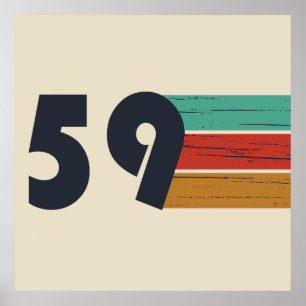 born in 1959 vintage birthday poster