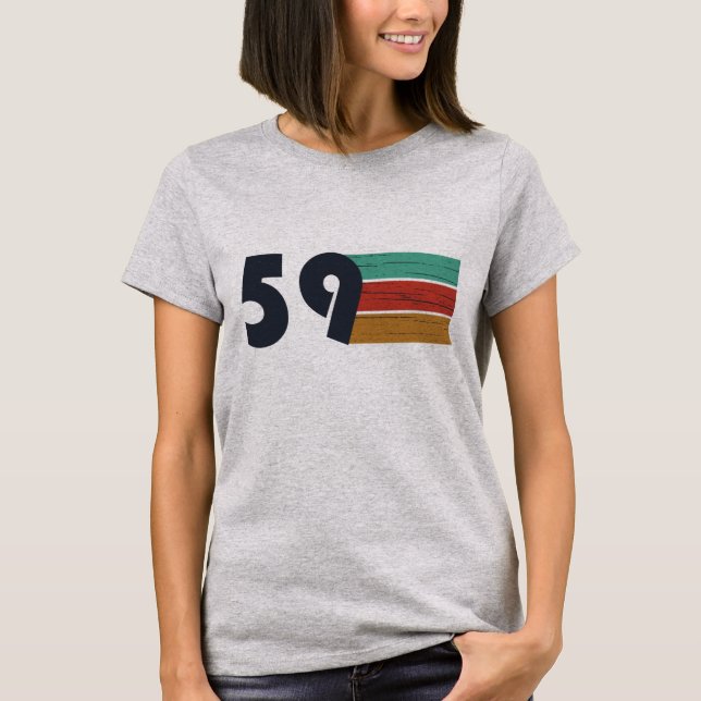 born in 1959 vintage birthday T-Shirt (Front)
