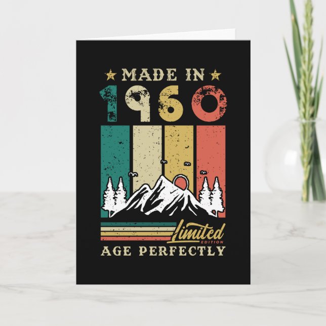 Born In 1960 Birthday Card (Front)