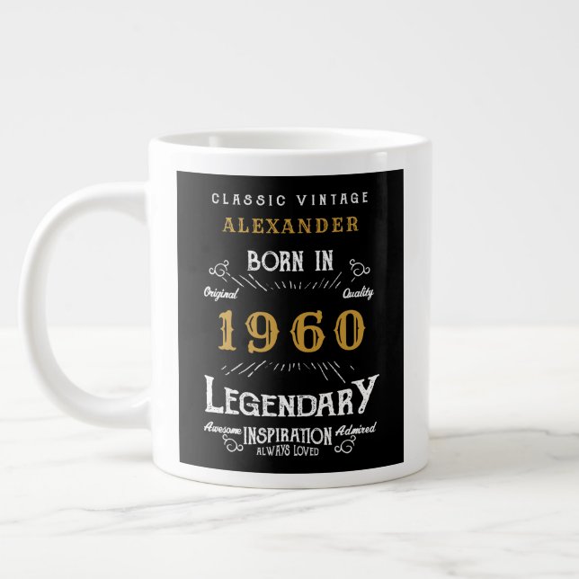 Born in 1960 Legend Giant Coffee Mug (Left)