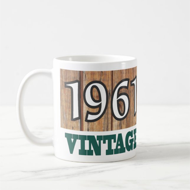 Born in 1961 - Birthday Celebration Coffee Mug (Left)
