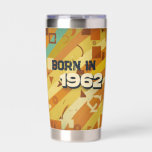 Born in 1962 Geometric design - Retro 60s - Name Insulated Tumbler