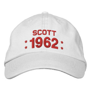 Born in 1962 or Any Year 55th Birthday W03D WHITE Embroidered Baseball Hat