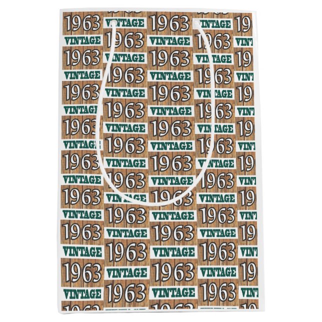 Born in 1963 medium gift bag (Front)