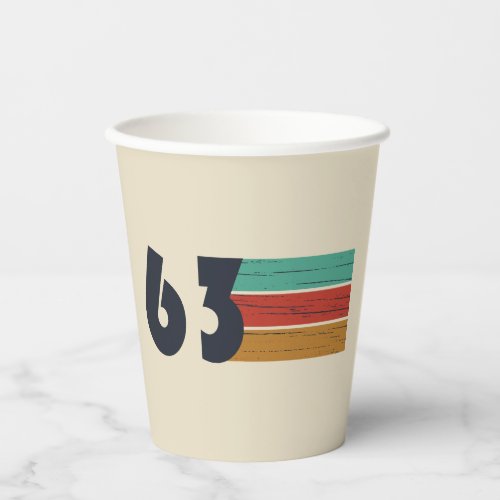 born in 1963 vintage 61st birthday paper cups