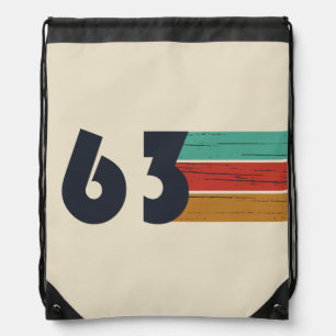 born in 1963 vintage birthday gift drawstring bag