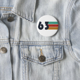 Born in 1963 vintage birthday party gift button