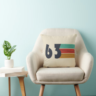 Born in 1963 vintage style birthday gift throw pillow