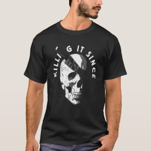 Born In 1963 Year Of Birth Birthday Gothic Skull T-Shirt